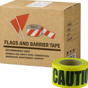 Carton of 20 Packs Maxisafe Caution Black on Yellow Barricade Tape