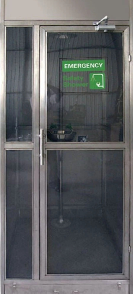 Maxisafe Enclosed Stainless Steel Decontamination Shower Eye Face Wash Booth
