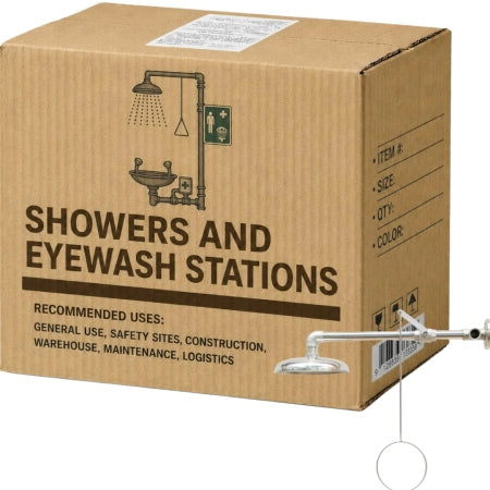 Carton of 5 Stainless Steel Wall Mounted Safety Shower