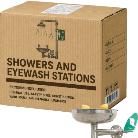 Carton of 5 Stainless Steel Wall Mounted Eye Wash Unit
