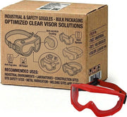 Carton of 10 Packs MaxiPRO Clear Safety Goggles for Faceshield EUV350-C