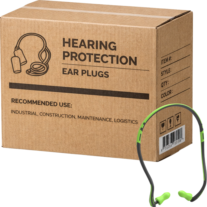 Carton of 100 Maxisafe Ergoband Earplugs HEB651