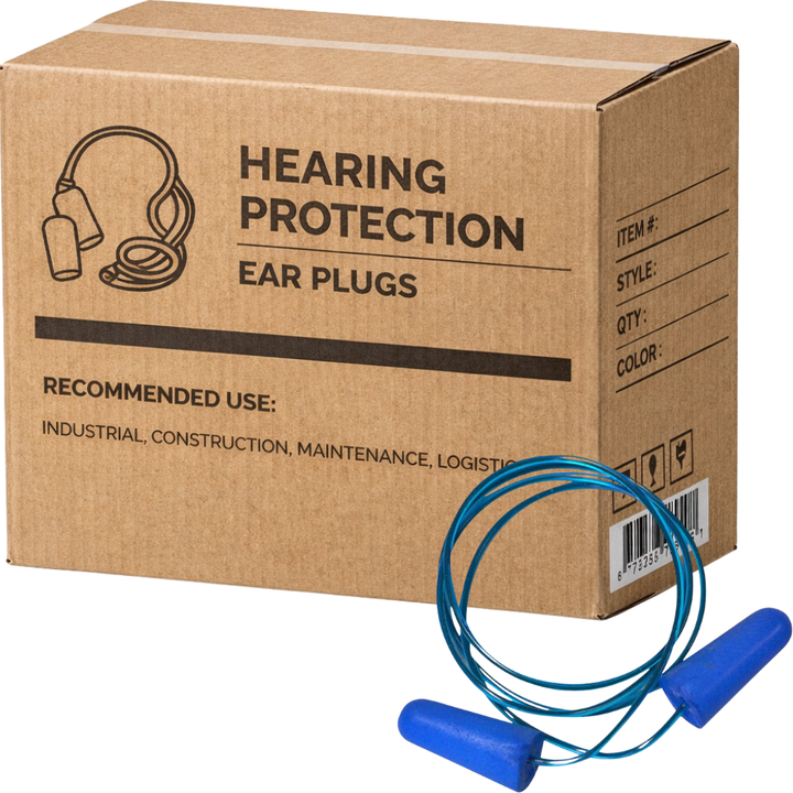 Carton of 10 MaxiPlug Detectable Corded Earplug Class 5 HEC675
