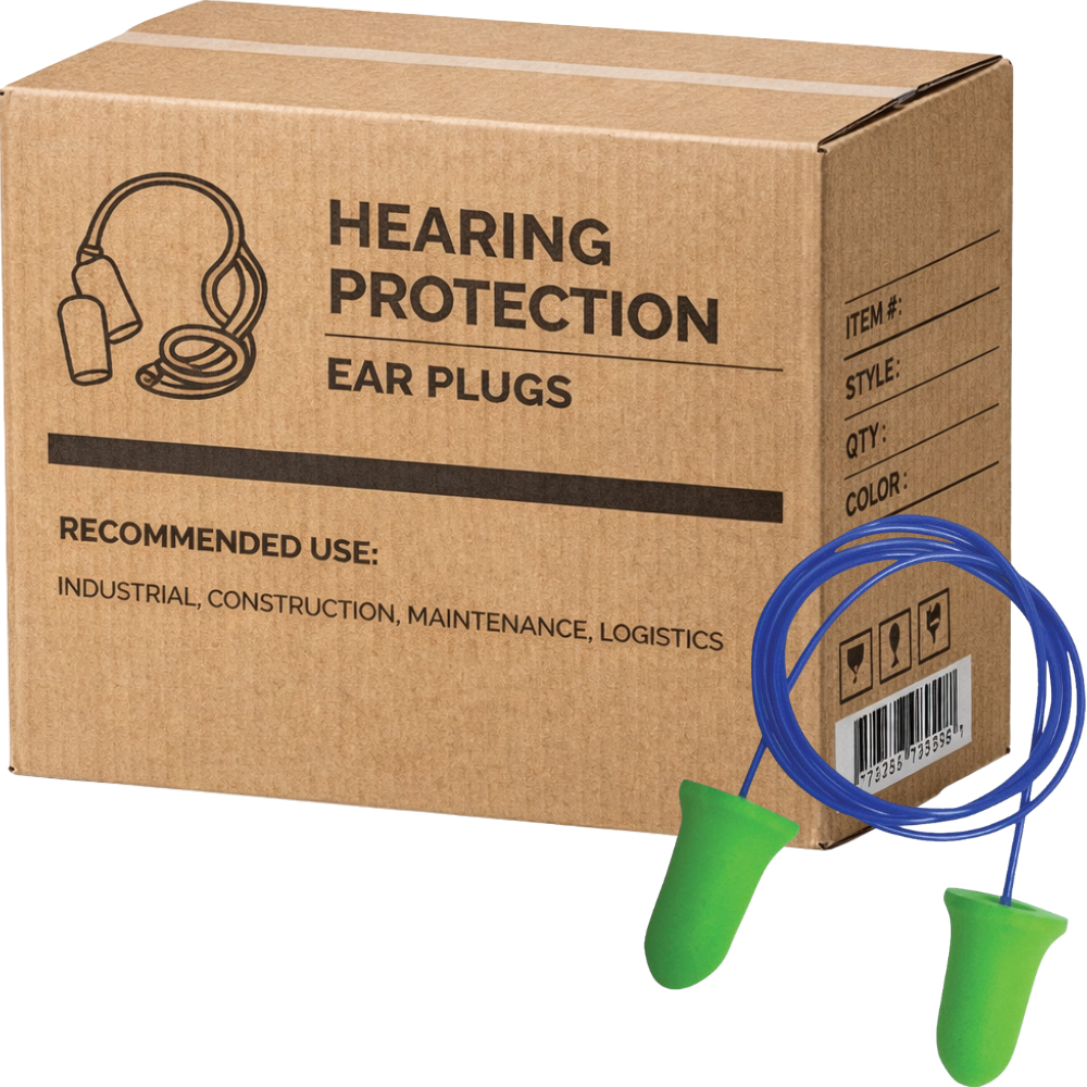 Carton of 10 Maxisafe ComfortFit Bell Shaped Earplugs Corded Class 5 HEC679