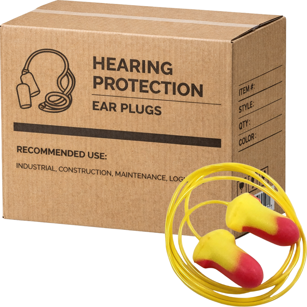 Carton of 10 Maxisafe COMFORTlite T-Shaped Corded Earplugs Class 5 HLC631