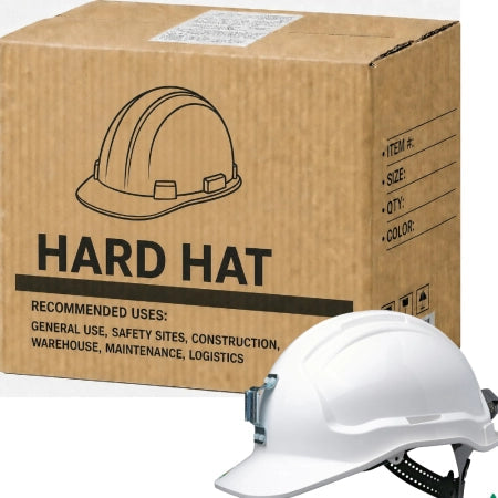Carton of 20 Tuffgard Non-Vented Hard Hat with Sliplock Harness and Metal Lamp Bracket
