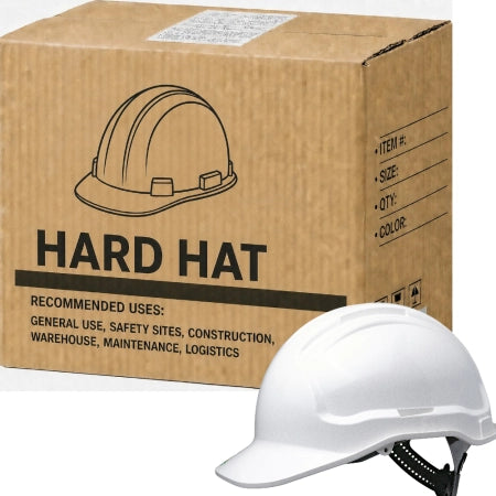 Carton of 20 Tuffgard White Non Vented Hard Hat Polycradle Sliplock Harness