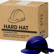 Carton of 10 Packs Maxisafe Blue Broad Brim Vented Hard Hat Ratchet Ventilated Head Protection