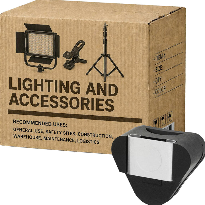 Carton of 10 Packs Nightstick Hard Hat Clip Mount with Self-Stick PSA Adhesive Helmet Light Mount