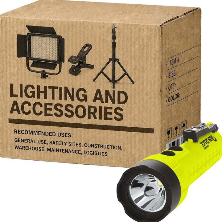 Carton of 2 Packs Maxisafe Dual Light Flashlight with Dual Magnet Rechargeable