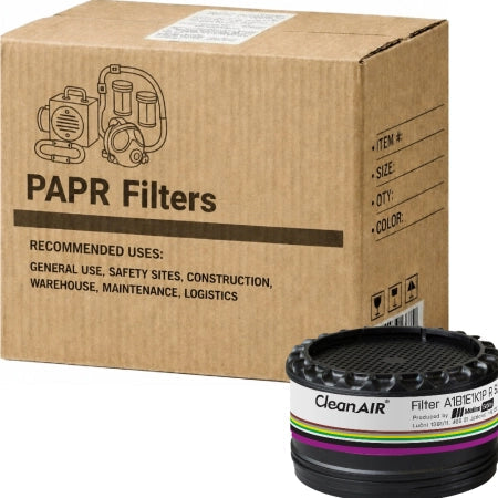 Carton of 5 CleanAIR AerGO ABEK1 P3 Combined Filter Set