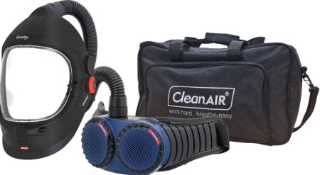 Maxisafe CleanAIR Omnira Face Shield & AerGO PAPR Kit with duffel bag