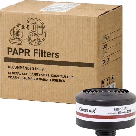 Carton of 30 Packs CleanAIR A1 P3 Combined Filter with DIN Thread RD40x1/7 Respiratory Filters
