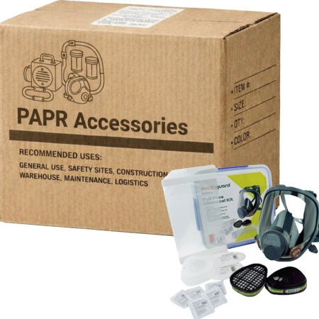 Carton of 4 Packs Maxiguard Full Face Respirator Chemical Kit Chemical - Medium