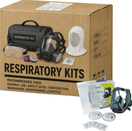 Carton of 4 Packs Maxiguard Full Face Respirator Asbestos Dust Kit - Medium