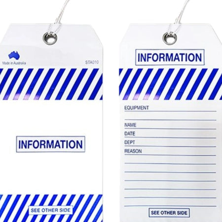 Pack of 100 Maxisafe Safety Tag Information
