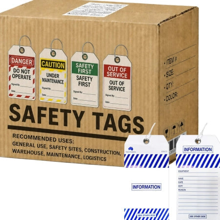 Carton of 20 Safety Tag Information Pack