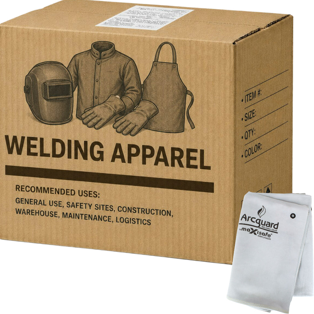 Carton of 5 ArcGuard Leather Welding Blanket with Eyelets Heat Resistant 1.8m2
