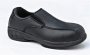 Cougar Mascot Black Full Grain Slip On Low Cut Non-Safety Shoes (Size 3 AUS/UK)