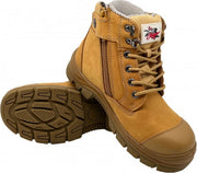 Cougar Miami Wheat Side Zip Scuff Cap Safety Boots - Composite Toe (Size 4 AUS/UK)