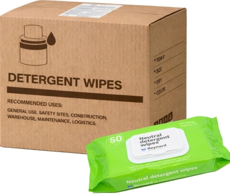 Carton of 12 Reynard Health Neutral Detergent Wipes Soft Pack