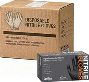 Carton of 1000 Saniflex Black Light Industrial Nitrile Gloves - Small