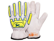Carton of 72 YSF Martula Cowhide Rigger Cut 5 TPR Cut Resistant Gloves - Large