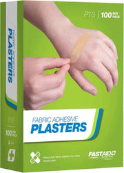 Carton of 10 FastAid P13 Adhesive Plasters Fabric 72 x 19mm