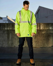 Hi-Vis Waterproof FR Anti-Static Safety Barrier Jacket - Fluoro Yellow