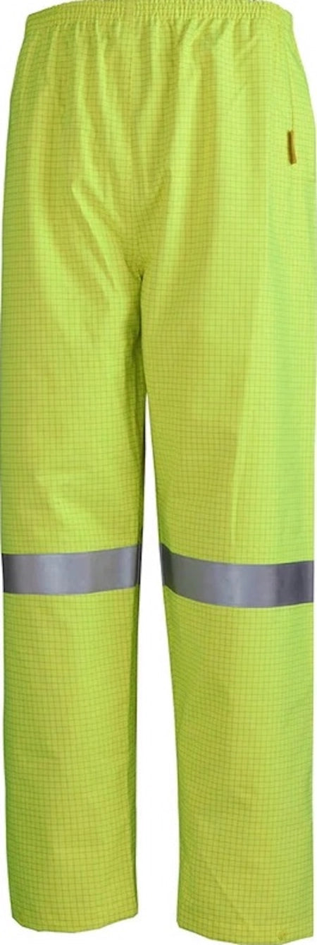 Hi-Vis Waterproof FR Anti-Static Safety Barrier Pants - Fluoro Yellow (Small)
