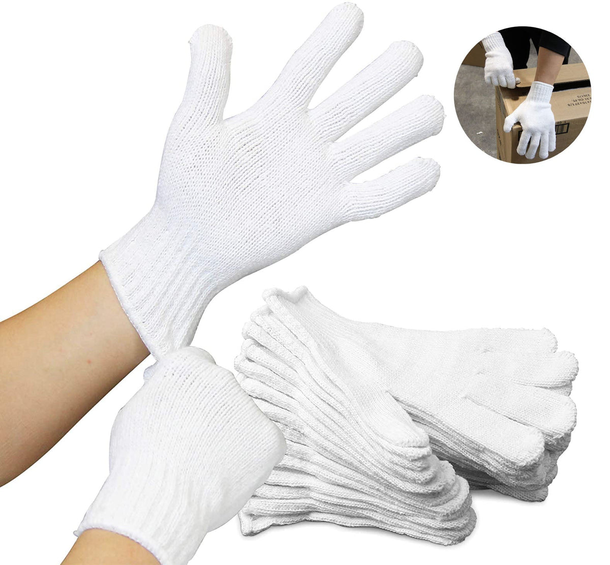 Ultra Health Knitted Poly Cotton Gloves 7 Gauge MEN