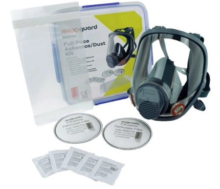 Carton of 4 Packs Maxiguard Full Face Respirator Asbestos Dust Kit - Medium