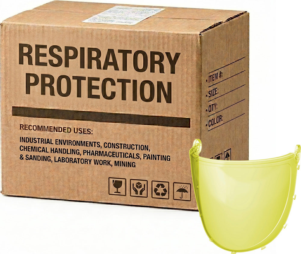Carton of 5 CleanAIR Toric High Impact Visor for CA-40 helmet - Yellow