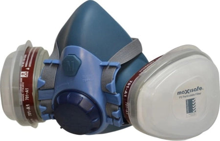 Carton of 10 MaxiGuard Half Mask Silicone Painters Kit (Blister Pack) R7500P Large