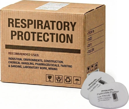 Carton of 10 Packs Maxisafe P2 Prefilter to suit MaxiGuard Respirators R7N11-P2