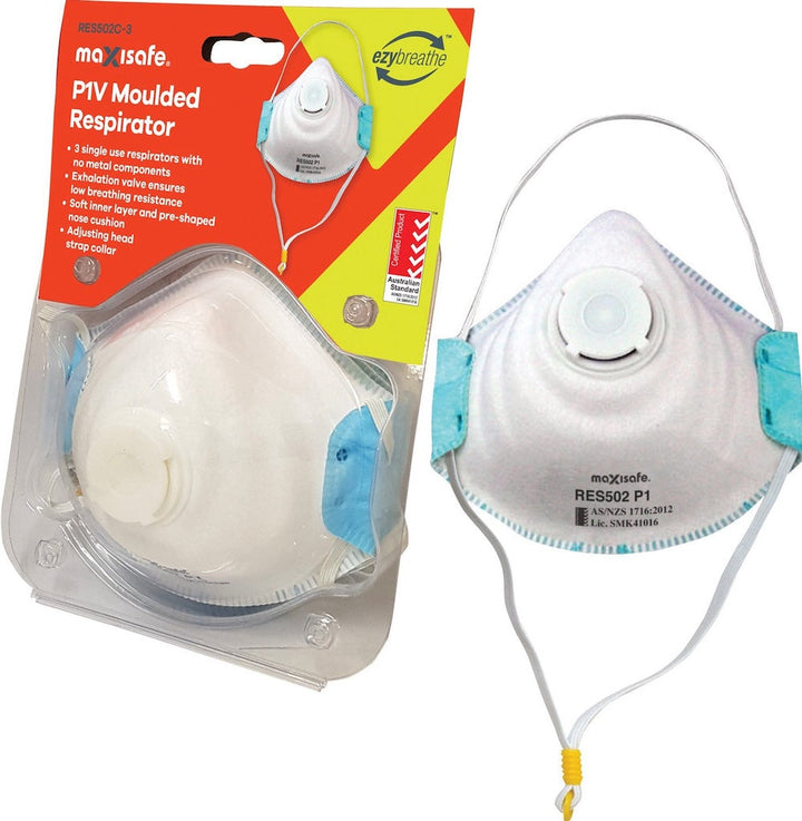 Carton of 24 Packs Maxisafe P1 Moulded Respirator with Valve
