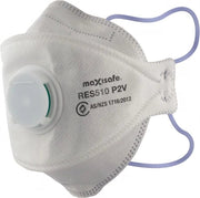 Maxisafe P2 3-Panel Flat Fold Respirator with Valve Box of 20