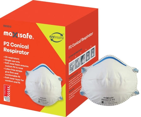 Box of 20 Maxisafe P2 Conical Respirator