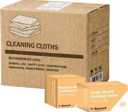 Carton of 12 Reynard Health Absorb Cleaning Cloths (335 x 35cm)