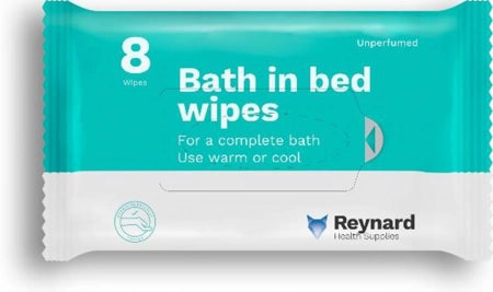 Pack/8 Reynard Health Bath in Bed Wipes