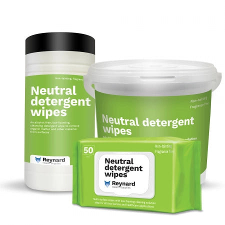 Carton of 12 Reynard Health Neutral Detergent Wipes Soft Pack