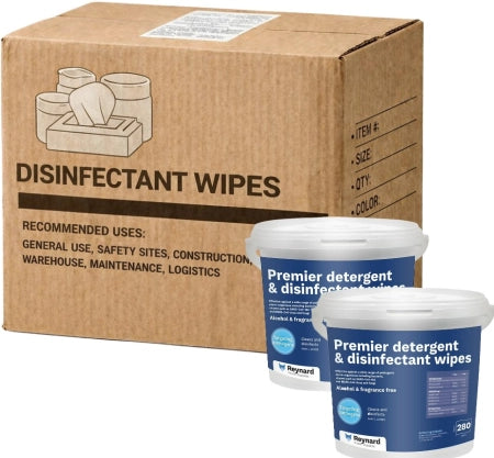 Carton of 2 Reynard Health Premier Detergent and Disinfectant Wipes 30gsm