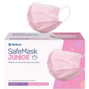 Medicom SafeMask Pink Junior Kids Masks 3 Ply Earloop Box of 50