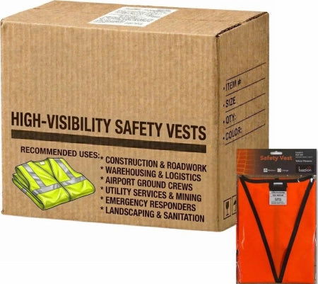 Carton of 50 Orange Day Use Safety Vest Hi-Vis
