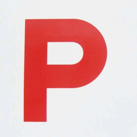 SP- DRIVER PLATE SEE THROUGH PLATE WHITE BACKGROUND WITH RED P QLD / SA