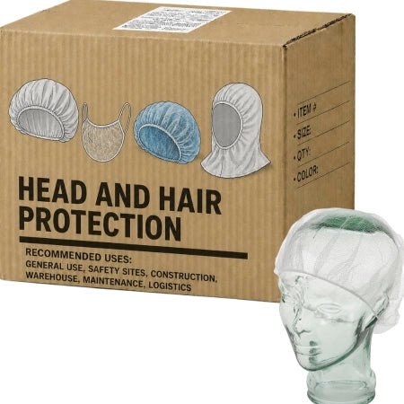 Carton of 1000 Ultra Health Nylon Hair Net 18" - White