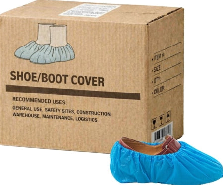 Carton of 1000 Shoe Covers CPE Water-Proof Disposable 15x42cm 3.2g