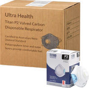 Carton of 12 Ultra Health Titan P2 Valved Carbon Disposable Respirator