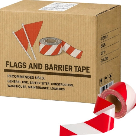 Carton of 20 SD Barrier Tape Red & White 100mm