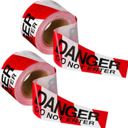 SD Barrier Tape Danger Do Not Enter Red & White 100mm